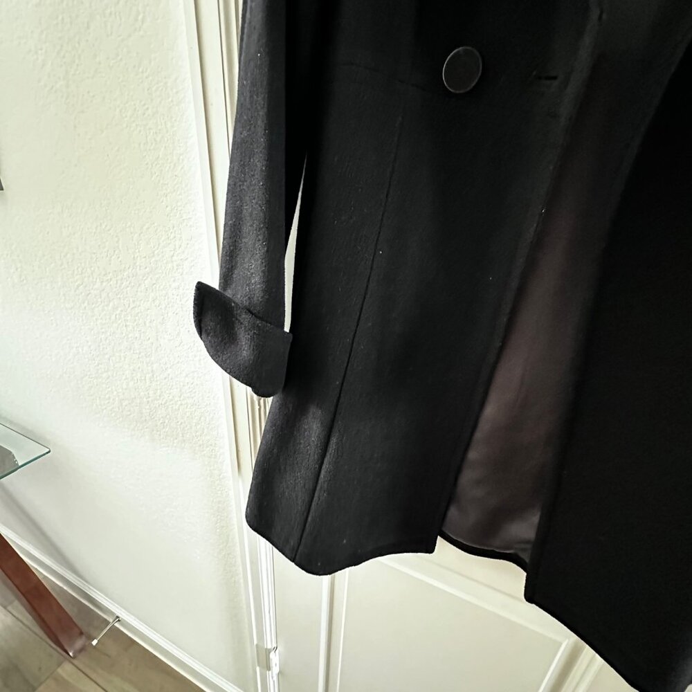Express Black Wool Blend Double-Breasted Peacoat XS Womens Jacket - Picture 7 of 13